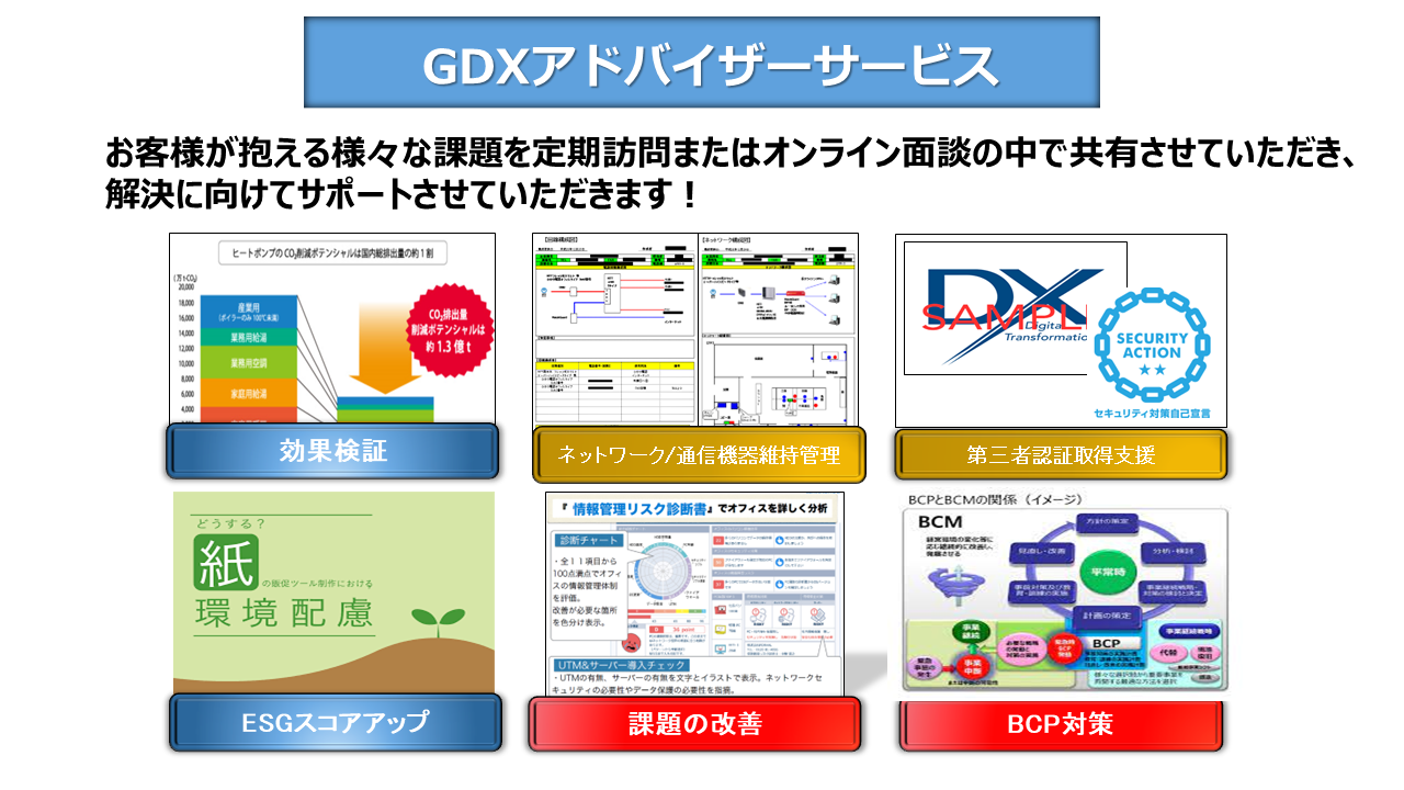 中小企業へのGX・DX伴走型支援　GDXアドバイザー「アイコンサービス」